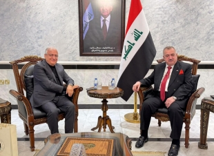 السفير البرزنجي يستقبل رجل الاعمال العراقي جواد القصاب