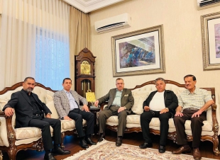 سفير جمهورية العراق لدى المملكة الأردنية الهاشمية يستقبل  الشيخ هادي الولياني البرزنجي