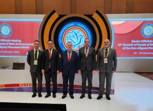 وكيل وزارة الخارجية للشؤون متعددة الأطراف والشؤون القانونية يشارك في اجتماعات الدورة الـ 19 لحركة عدم الانحياز على مستوى كبار المسؤولين