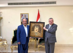 السفير عمر البرزنجي يستقبل رجل الأعمال الايراني الكوردي  السيد محمد نجيب رئيس ادارة مجلس مجموعة شركات