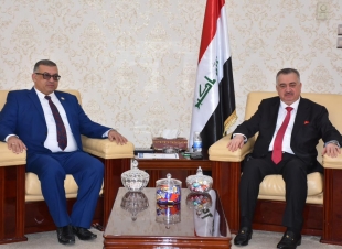 الوكيل البرزنجي يستقبل مدير مركز النار الازلية للتطوير والتنمية النفطية