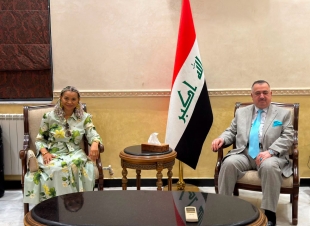 سفير جمهورية العراق لدى المملكة الأردنية الهاشمية يستقبل سفيرة جمهورية جنوب أفريقيا (غير المقيمة) لدى جمهورية العراق