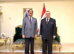 السفير عمر البرزنجي يستقبل معالي الدكتور عبد ذياب العجلي وزير التعليم العالي العراقي الاسبق