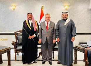 سفير جمهورية العراق لدى المملكة الأردنية الهاشمية يستقبل الشيخ فيصل العابد الدعجة