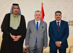 الوكيل البرزنجي يستقبل شيخ آل شبل من محافظة القادسية..