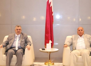 معالي وزير الخارجية يصل مطار حمد الدولي، وكان في استقباله السفير عمر البرزنجي