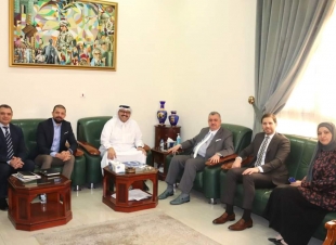 السفير عمر البرزنجي يستقبل وفد من شركة دلتا القطرية