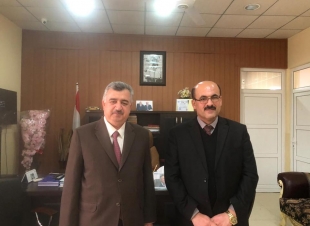 السفير عمر البرزنجي يزورسعادة الحاكم رمك رمضان قائم مقاممقام قضاء چم چمال