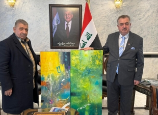 السفير البرزنجي يستقبل الفنان التشكيلي العراقي مطيع الجميلي