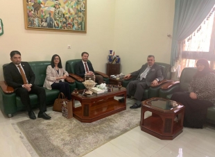 السفير عمر البرزنجي يستقبل بعض الدبلوماسيين من سفارة الولايات المتحدة الامريكية في قطر