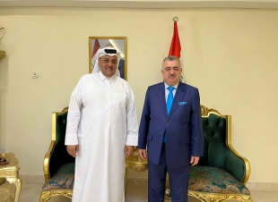 السفير عمر البرزنجي يستقبل سفير دولة قطر الشقيقة لدى بغداد