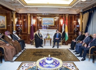 السيد نيچيرڤان بارزاني يستقبل السيد نائب رئيس الوزراء ووزير الخارجية القطري