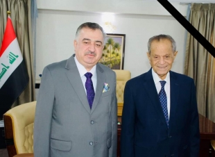 تعزية ومواساة من وكيل وزارة الخارجية السيد عمر البرزنجي الى عائلة المرحوم الأستاذ الدكتور محمد الحاج حمود  هذا نصها