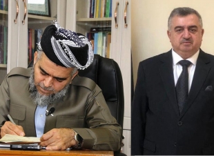فضيلة أمير الجماعة الإسلامية الكوردستانية وعضو مجلس النواب السابق سعادة الشيخ علي باپير يعزي السفير عمر البرزنجي بوفاة شقيقة