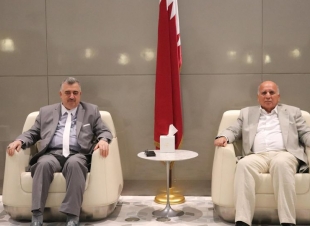 معالي وزير الخارجية يصل مطار حمد الدولي، وكان في استقباله السفير عمر البرزنجي