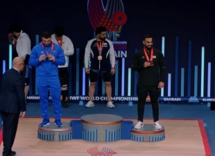 سلوان جاسم يحرز الوسام البرونزي في بطولة العالم برفع الاثقال