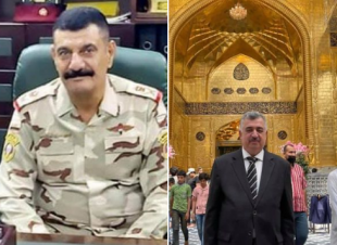 عمر البرزنجي يزور السيد اللواء الركن قوات خاصة علي غازي الهاشمي قائد عمليات كربلاء المقدسة لتقديم واجب العزاء