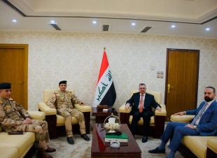 السفير البرزنجي يستقبل ضابطين كبيرين من المفتشية العسكرية العامة في الجيش