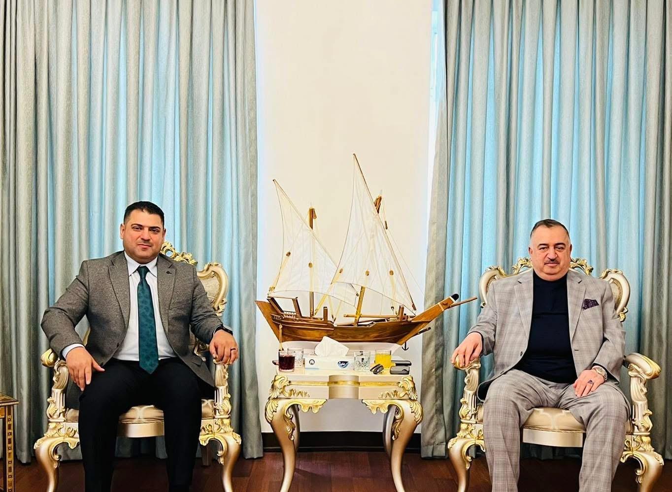 السفير البرزنجي يستقبل العقيد الحقوقي ديلان عبدالرحمن عثمان في السليمانية