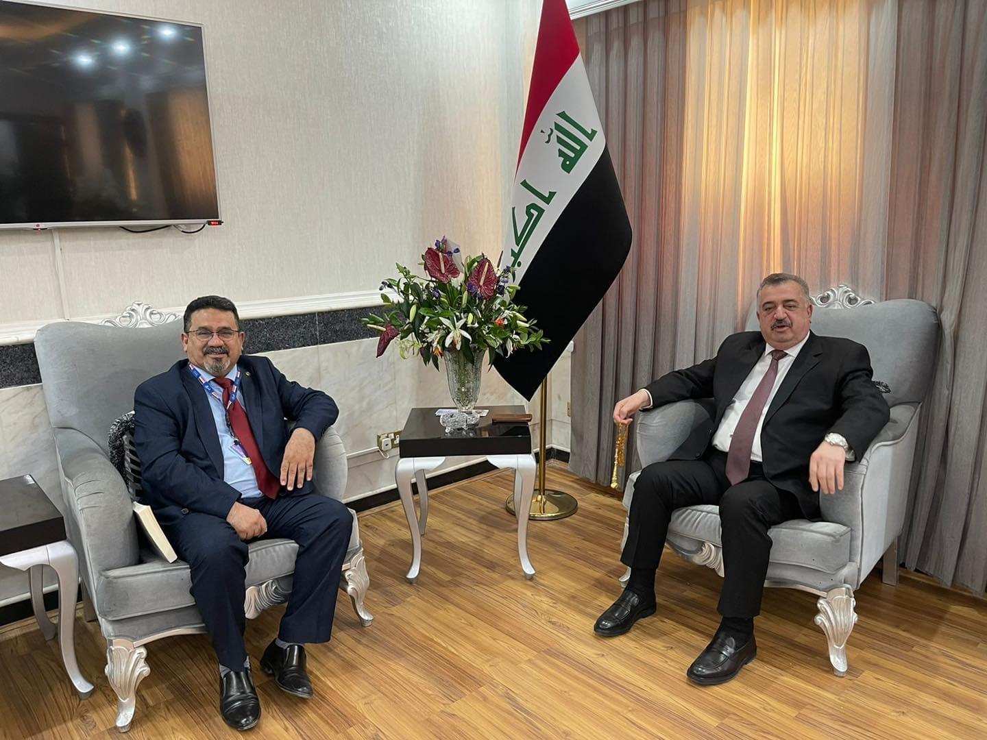 الوكيل البرزنجي يستقبل رئيس إتحاد الأدباء والكُتّاب العراقيين 