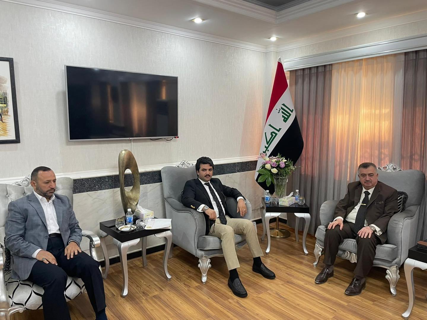 الوكيل البرزنجي يستقبل أحد أعضاء مجلس النواب السابقين والشيخ أبو الحسن البطيخ