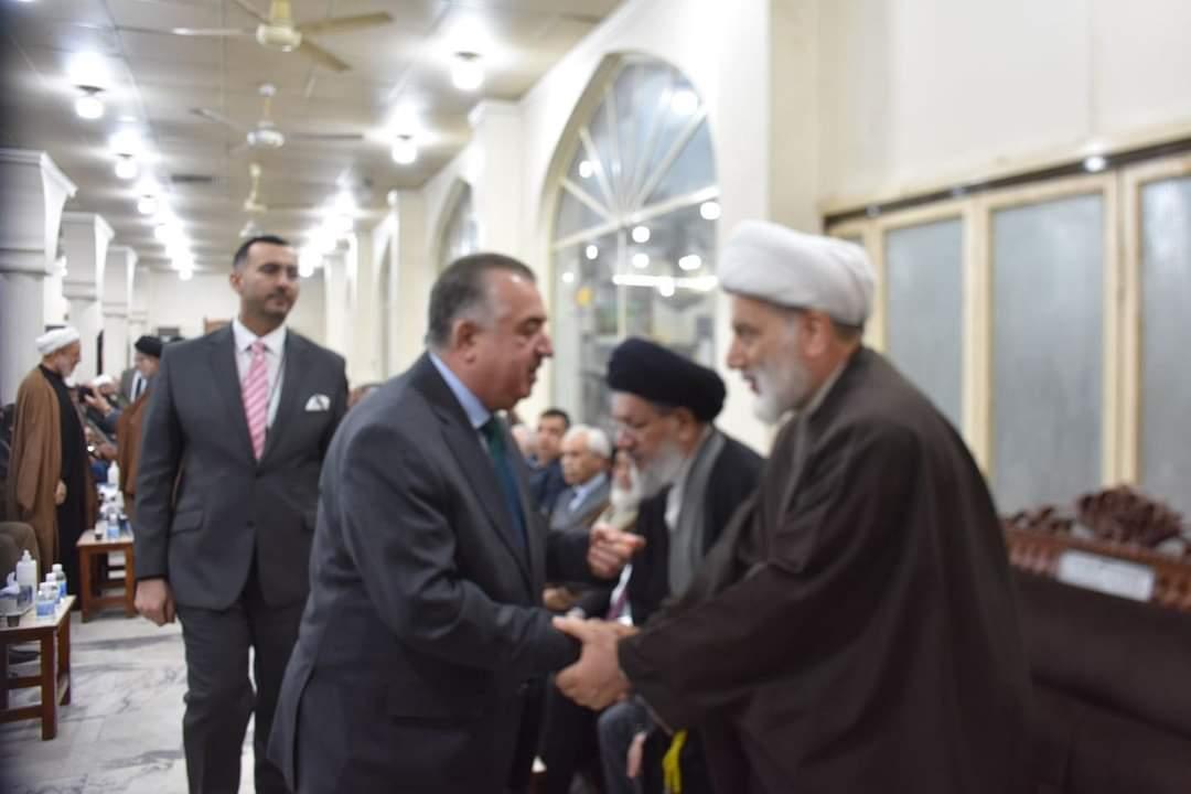 الوكيل البرزنجي يقدم واجب العزاء لرئيس المجلس الأعلى الإسلامي العراقي بوفاة شقيقهِ
