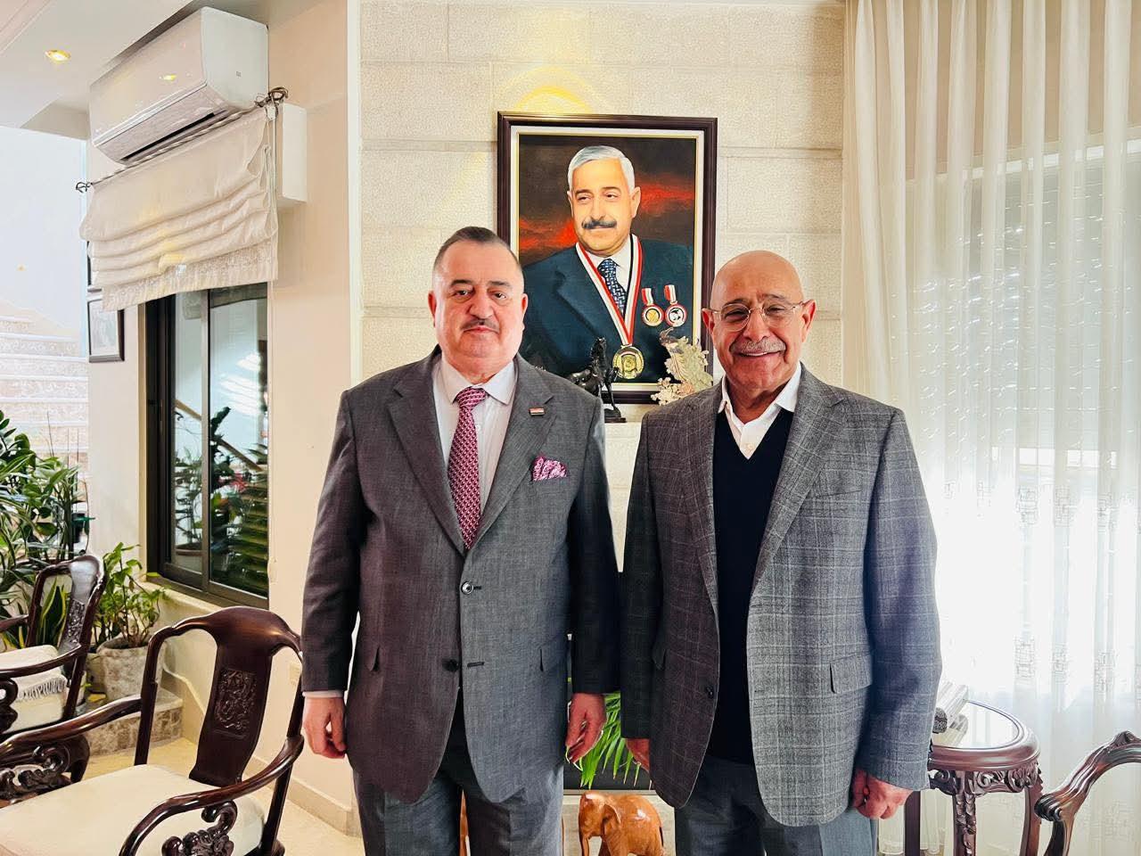 سفير جمهورية العراق لدى المملكة الأردنية الهاشمية يلبي دعوةً كريمة من لدن د. عبد المطلب العذاري