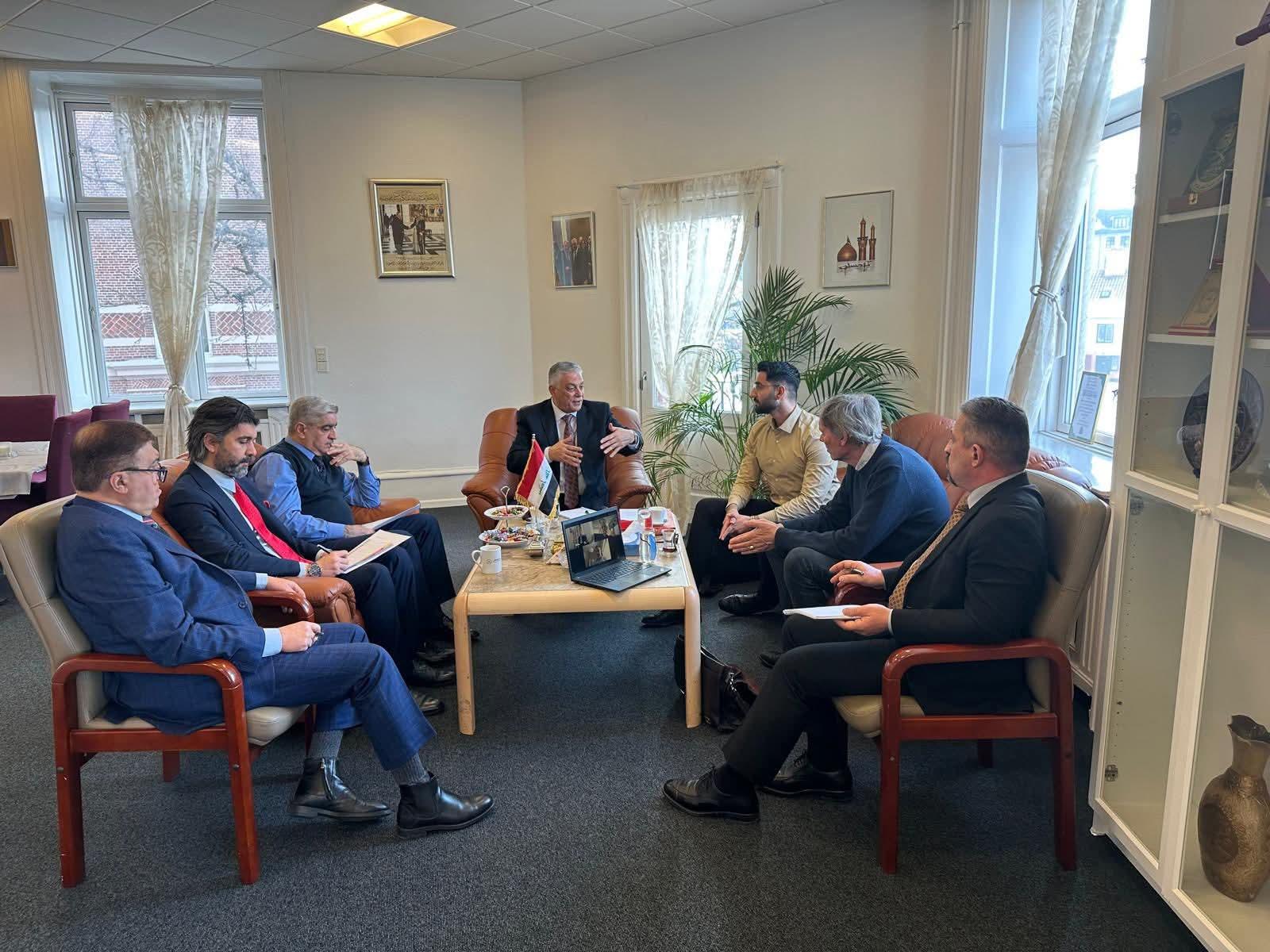 سفارة جمهورية العراق في الدنمارك تواصل جهودها لدعم الاستثمار الأجنبي في العراق.