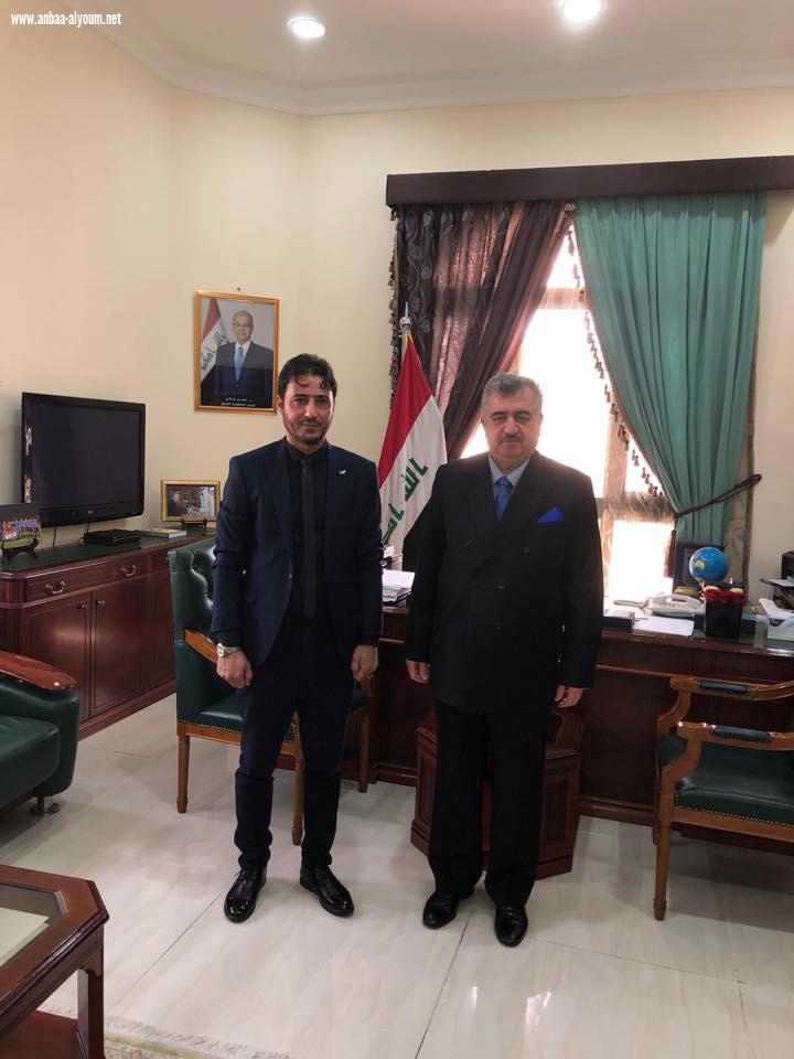 سفير جمهورية العراق في العاصمة القطرية الدوحة يستقبل لكابتن علي العطار