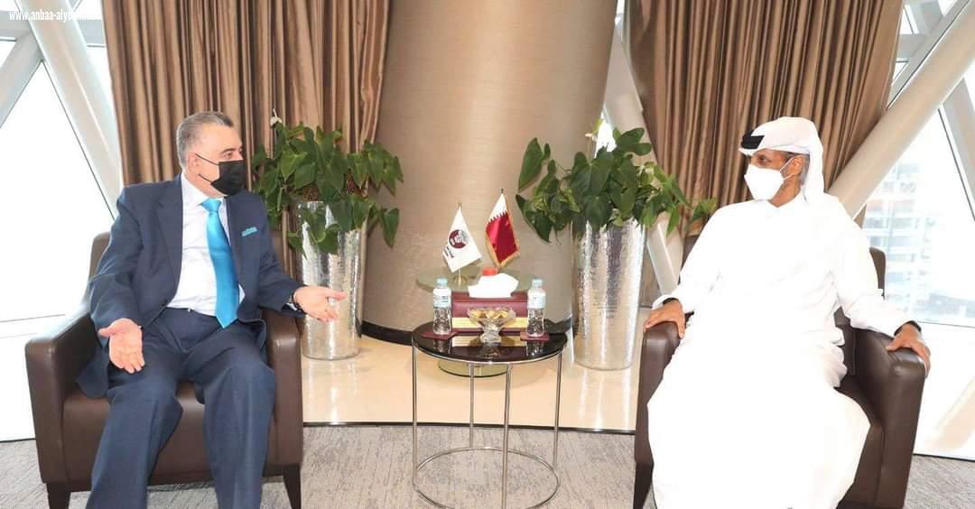 السفير البرزنجي يزور السيد رئيس الاتحاد القطري لكرة القدم