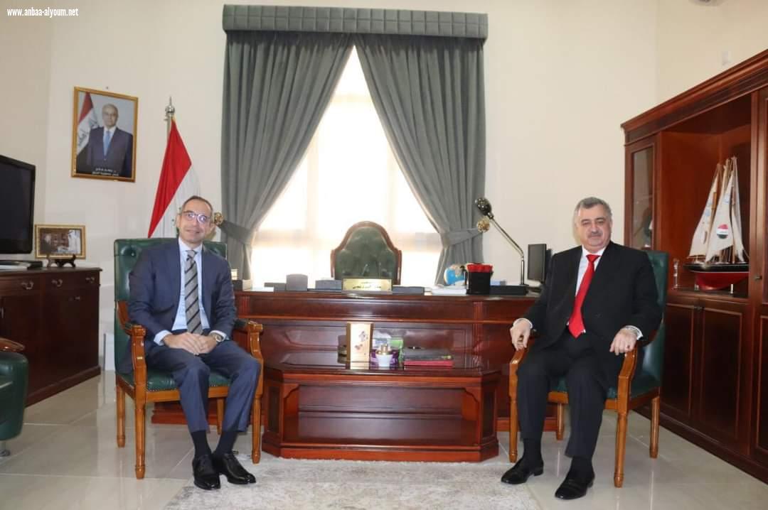 السفير عمر البرزنجي يلتقي سفير جمهورية مصر العربية لدى دولة قطر