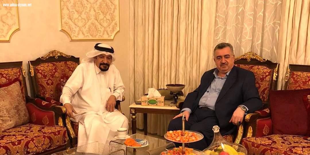 السفير عمر البرزنجي يزور الشيخ الدكتور عبدالله بن حمد التميمي