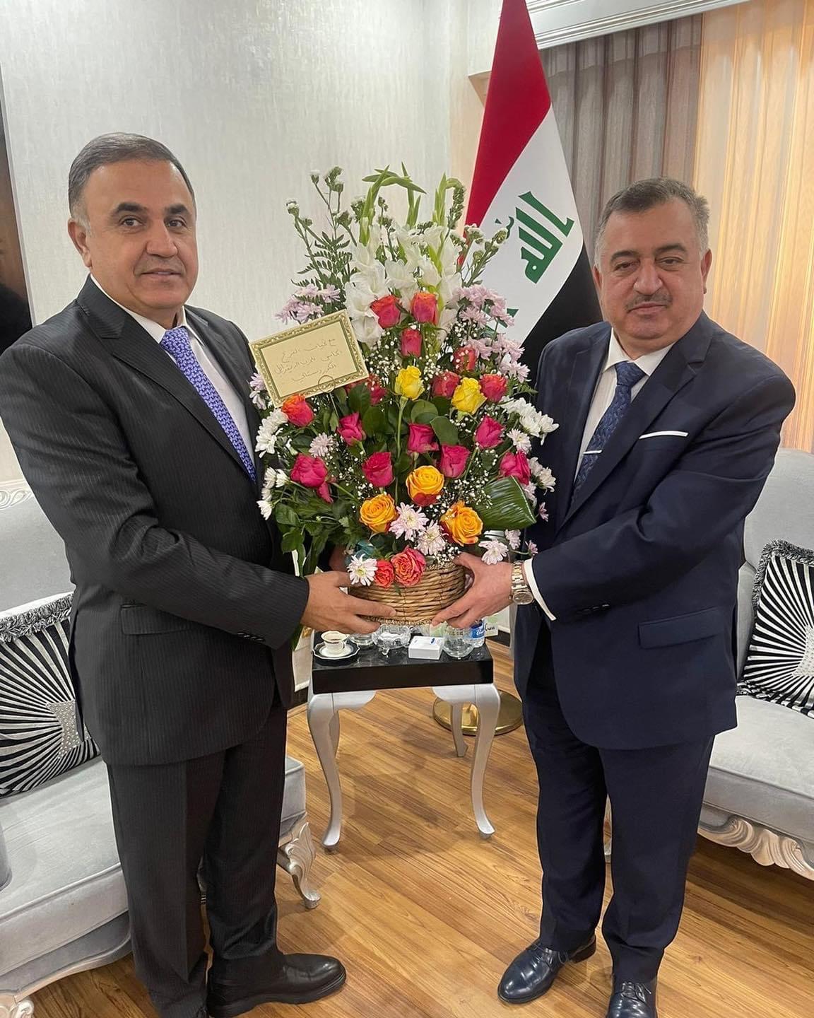 الوكيل البرزنجي يستقبل مسؤول الفرع الخامس للحزب الديمقراطي الكوردستاني في بغداد 