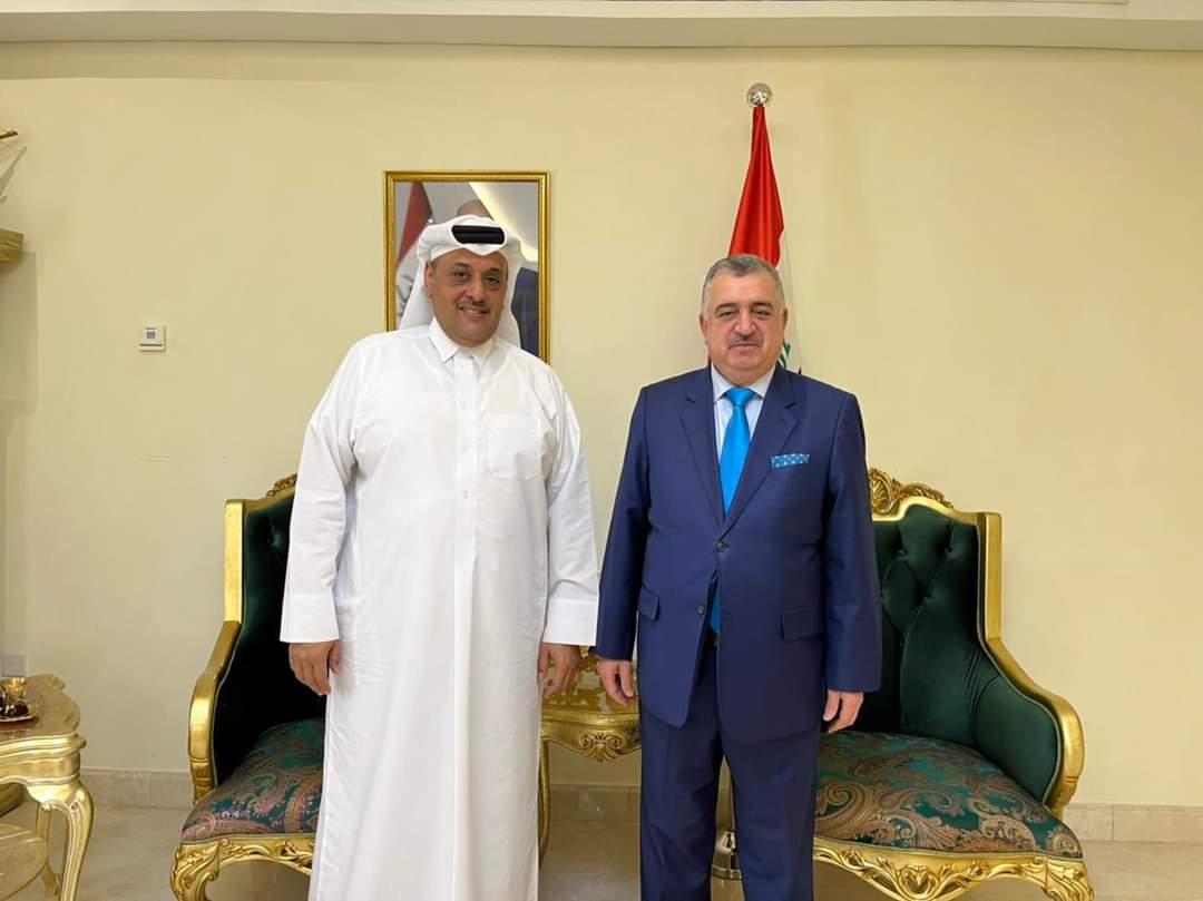 السفير عمر البرزنجي يستقبل سفير دولة قطر الشقيقة لدى بغداد