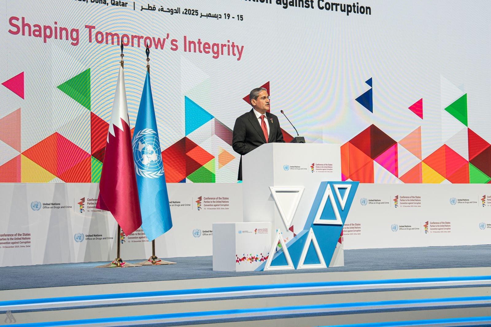 رئيس هيئة النزاهة من الدوحة: الفساد آفة دولية