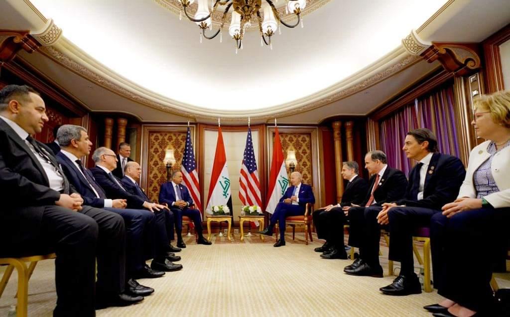 *البيان المشترك للقاء رئيس الولايات المتحدة الأمريكية بايدن ورئيس الوزراء العراقي الكاظمي  في جدة* 16 تموز 2022