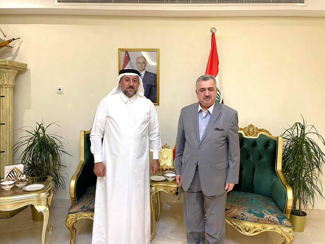 السفير البرزنجي يستقبل سيادة رئيس تحالف عزم في دار سكن سفير جمهورية العراق في الدوحة
