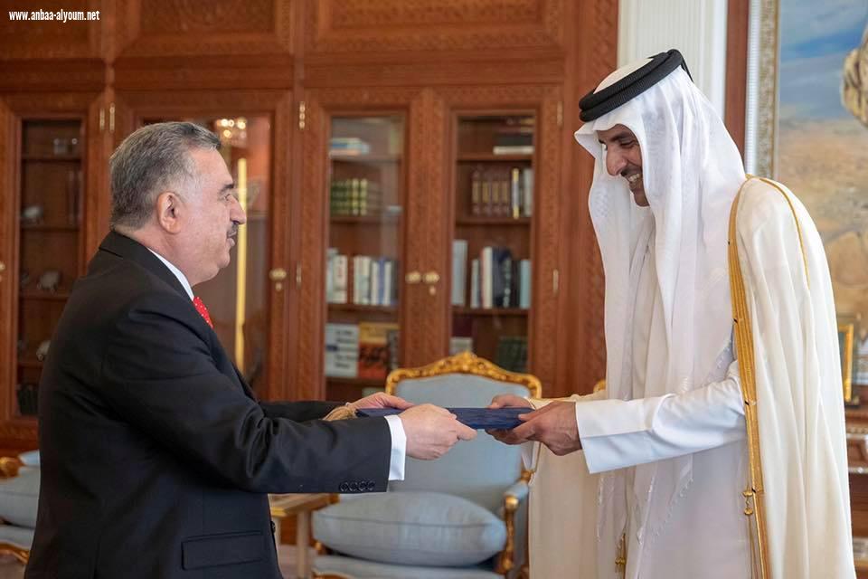 الذكرى السنوية الأولى لتقديم أوراق إعتماد السفير عمر البرزنجي الى سمو أمير دولة قطر