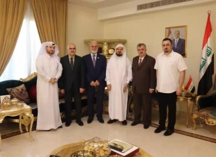 البرزنجي يستقبل فضيلة البروفيسور الشيخ علي القرداغي في دار السكن