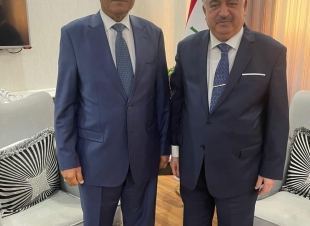 الوكيل البرزنجي يستقبل السفير علي العامري