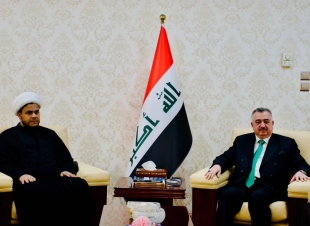 الوكيل البرزنجي يستقبل وفدًا من مكتب المرجع الديني الشيخ صالح الطائي 