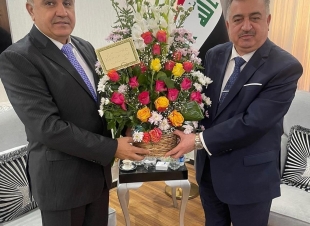 الوكيل البرزنجي يستقبل مسؤول الفرع الخامس للحزب الديمقراطي الكوردستاني في بغداد 