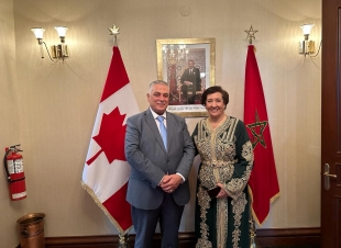 رئيس بعثة جمهورية العراق في كندا يشارك في احتفالية العيد بيوم تتوج العرش للمملكة المغربية .