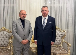 استقبل السفير عمر البرزنجي يستقبل  السيد عضو مكتب العلاقات للاتحاد الوطني الكوردستاني الشيخ طاهر البرزنجي 