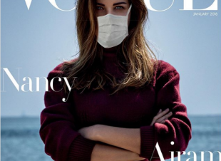 بالصورة: نانسي عجرم بالكمامة على غلاف مجلة عالمية